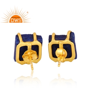 ต่างหูเงินแท้ประดับด้วยพลอยลาพิส ลาซูลีธรรมชาติ รุ่นล่าสุดปี 2026 สำหรับผู้หญิง จากผู้ผลิตเครื่องประดับ - Product Image 4