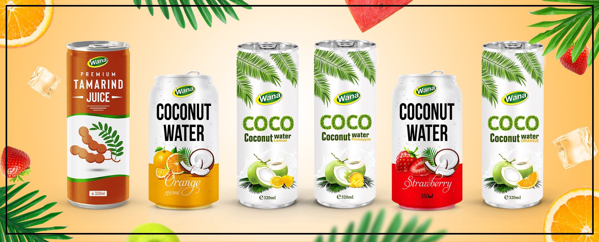 Vietnam Coconut Water Drink With Fruit Juice Flavor in 500ml can