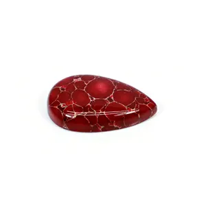 Motem turquesa vermelha 22.35 cts pear cabochão 30x20mm pedra preciosa solta