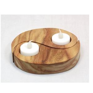 Creative Design Round Shape T-<b>light</b> Candle Holder with Wood Table Decorative Use <b>for</b> Handmade Use <b>for</b> Hot <b>Sale</b> - Product Image 1