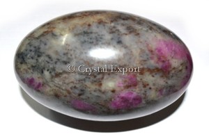 งานฝีมือหินบำบัดพลอยทับทิม fuchsite shiva lingam fengshui - Product Image 2