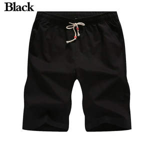 Pantalon de plage décontracté pour hommes, taille élastique, short de sport respirant en coton tricoté anti-rides, grande taille - Product Image 4