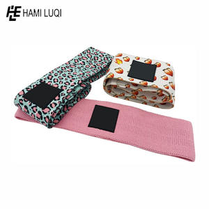 Bandas de resistencia de tela con logotipo personalizado, equipo de gimnasio, bandas de goma elásticas para entrenamiento, Yoga, deportes, Fitness, cadera, venta al por mayor - Product Image 3