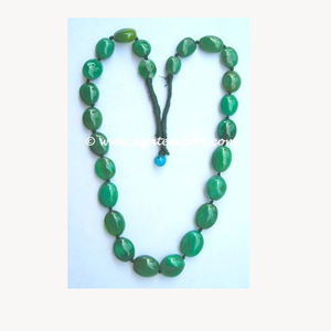 Pierre semi-précieuse de Onyx Vert Amande Collier - Product Image 1