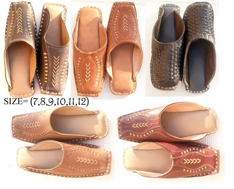 Zapatos khusa Juti para mujer, calzado étnico indio, Juti, Mojari, Punjabi, de cuero, fabricante y exportación en la India, SDL-158