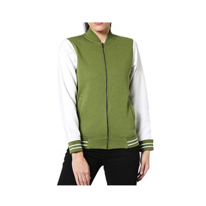 Último diseño de ropa de calle cómoda chaqueta Varsity personalizada para mujer Unisex al por mayor algodón lana impermeable Reversible - Product Image 1