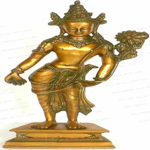 Indian Handicraft Old Art Deity Padmapani Avalokiteshvara Decor Statue 16"