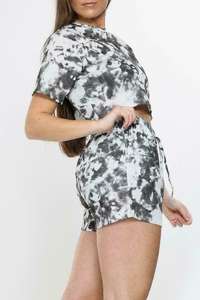 Haut court et short pour femmes, décontracté, vêtements d'été, en pur coton, fabriqué, offre spéciale, ensemble de yoga simple - Product Image 3