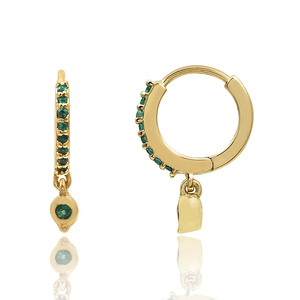 Bijoux fins de luxe boucles d'oreilles plaquées or 925 argent sterling zircon blanc pierre précieuse boucle d'oreille son cadeau ses femmes stock prêt - Product Image 6