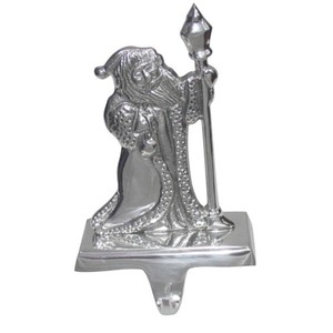 Porte-chaussettes de Noël en métal aluminium argenté, décoration de Noël, cadeaux de fête, articles à thème de fête - Product Image 1