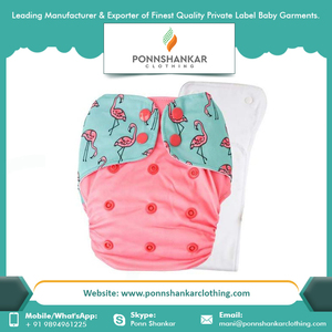 Pañal de tela de algodón orgánico reutilizable, multicolor - Product Image 6