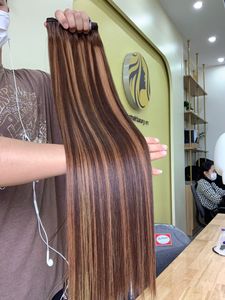 Extensiones de Cabello Humano de Donantes, Liso Extremo, Sedoso, Colores Variados, Puntas Gruesas, Súper Doble Trama, Mezcla de Colores - Product Image 5