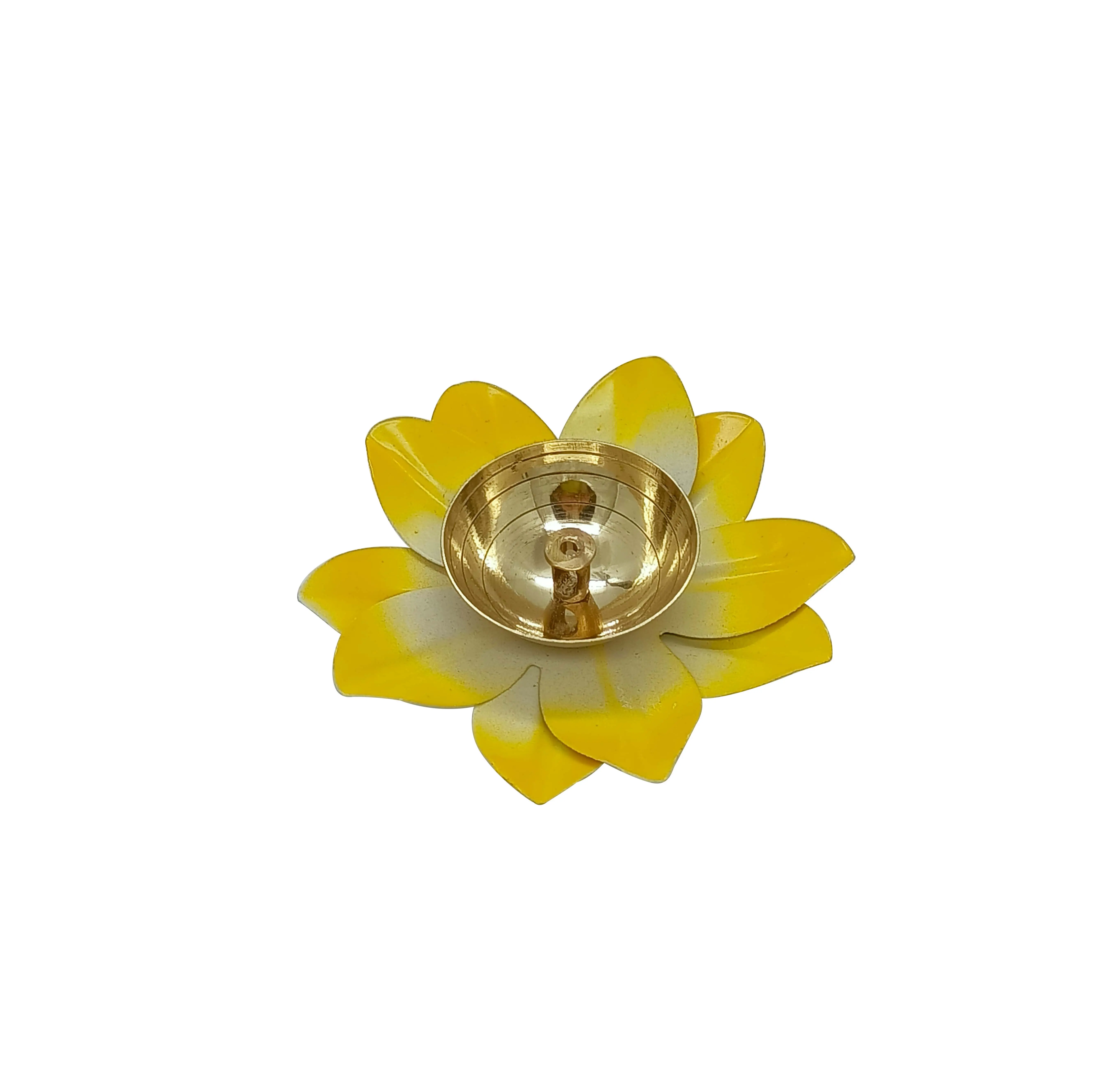 Diya-Diya de Metal amarillo pequeño, 4 pulgadas de diámetro, precio de robo por borde Medieval, compra el último diseño, 2021