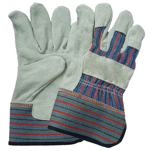 Gants de travail en cuir de vachette fendu avec manchette caoutchoutée revêtement en latex de taille XL pour gant de travail de sécurité de construction industrielle - Product Image 5