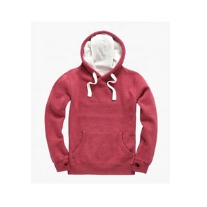 Men's Blue French Terry Hooded Sweatshirt Loose Fit 100% Cotton Solid Color Casual Pullover with Front Pocket Eco-Friendly - Product Image 5