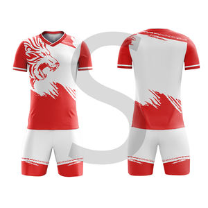 100% poliéster de alta calidad transpirable de secado rápido uniforme de fútbol en blanco camiseta de fútbol versión de ventilador camiseta de fútbol - Product Image 1