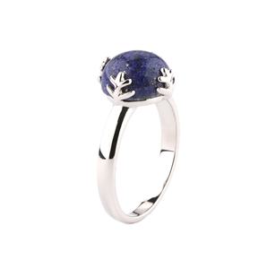 Anneau en argent sterling 925 pour femmes, pierres précieuses naturelles, flocons de neige, lapis lazuli, bijoux - Product Image 6
