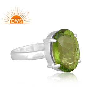 แหวนเพชรควอตซ์แบบซ้อนกันได้เป็นของขวัญจากผู้ผลิตสำหรับผู้หญิงแหวนเงินแท้จากธรรมชาติ - Product Image 2