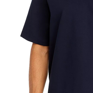 Camiseta de algodón puro informal de nuevo estilo, color azul marino, hecha a medida por OEM, para hombre, según el deseo y las necesidades del cliente. - Product Image 4