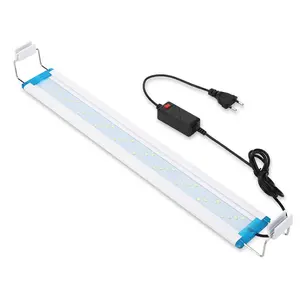 Super Slim Led Aquarium Plafondlamp Aquatic Plant Licht 18-75Cm Flexibele Waterdichte Clip Licht Voor Aquarium 90-260V