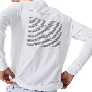 T-shirt à manches longues pour homme de haute qualité OEM, impression sérigraphique personnalisée, tissu en coton pur, vente en gros - Product Image 2