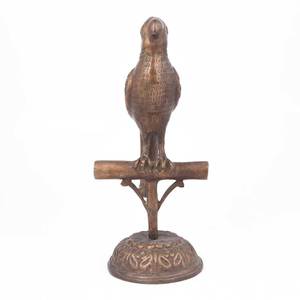 Indian Vintage <b>Brass</b> Bronze Parrot on a Stand Sculptures Figurine Statue Home Decoration Gift Items 26 X 12cm SBG-278 - Product Image 2