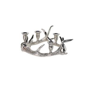 เชิงเทียนชาชุบนิกเกิลหล่ออลูมิเนียมสำหรับตกแต่งบ้านโคมไฟเชิงเทียนดีไซน์หรูหรา - Product Image 1