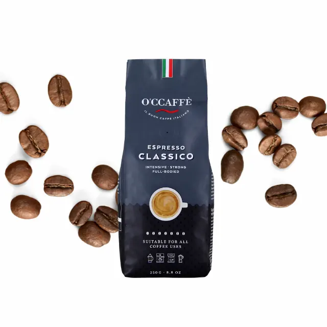 最高品質のオッカフェ80% ロブスタ20% アラビカクラシックイタリアンエスプレッソコーヒー豆モカポット用