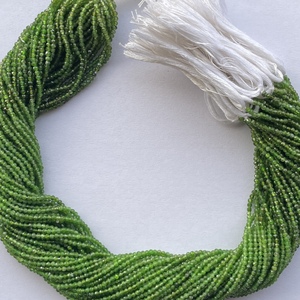 2mm 3mm 4mm naturel Micro vert Chrome Diopside facetté vente en gros perles de pierres précieuses brin bijoux fabrication fournisseur tendance maintenant - Product Image 5