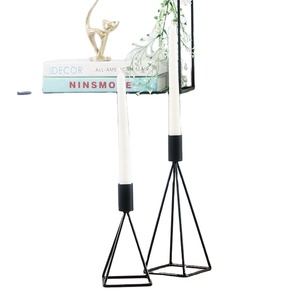 Elegant <b>Black</b> Metal Iron Wire <b>Candle</b> Stand for Indoor and Outdoor Home Decoration Wholesale Tableware Stylish <b>Candle</b> Holder - Product Image 1