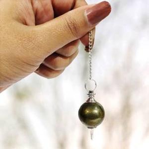 Péndulo de pirita de cristal Natural para espigar, curativa, Reiki, calidad increíble - Product Image 3