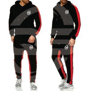 Trajes de chándal con capucha para hombre, conjunto de chándal personalizado, OEM, venta al por mayor - Product Image 5