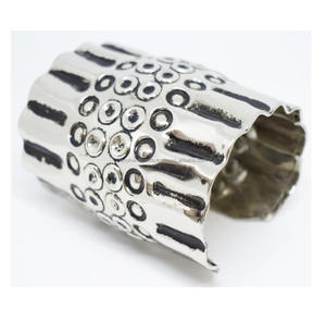 Vintage 1960 Ancient Artisan and Handcrafted Jewelry Fair Shop <b>Men</b> Textured and Hammered Kuala Lumpur wedding <b>bangle</b> <b>for</b> Women - Product Image 2