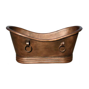 Bañera de cobre de lujo de alta calidad con acabado antiguo, tubo de baño de cobre para baño, casa, Villa, complejo turístico, decoración - Product Image 4