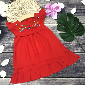 Vestido de verano de lino y algodón para niña, ropa de boutique para niño, vestidos de fiesta - Product Image 2