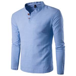 Polo manches longues homme, maillot de corps décontracté et respirant à séchage rapide, coupe Slim, avec votre Logo personnalisé - Product Image 1