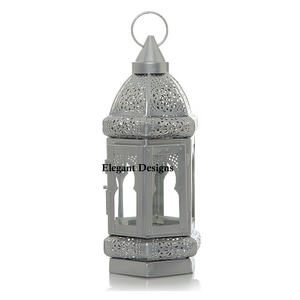 Linterna marroquí de Metal de Color marrón, vela de Vidrio colorido de tamaño mediano, creativa, elegante y barata - Product Image 6