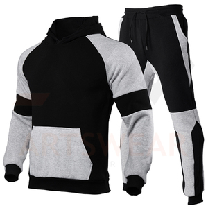Chándal deportivo para hombre, de color liso, con bolsillo canguro, 100% algodón polar, logotipo personalizado, diferentes colores, el más vendido al por mayor. - Product Image 3