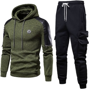 2021 venta al por mayor ropa deportiva de gimnasio para hombres logotipo personalizado impreso/chándales de lana bordados cremallera XL sudadera de invierno/pantalones de chándal - Product Image 3