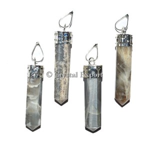 Pendentifs en cristal de quartz naturel avec grenat - Vente en gros de pendentifs en pierres précieuses de guérison - Product Image 5