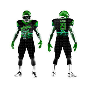 Uniformes de football américain personnalisés les plus populaires pas cher prix matériel de football américain brodé en sergé vêtements de football américain 2025 - Product Image 1