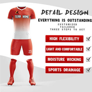 Maillot de football de haute qualité à col en V, imprimé par transfert thermique, design personnalisé, 100% polyester, imperméable, respirant, fabriqué au Pakistan - Product Image 4