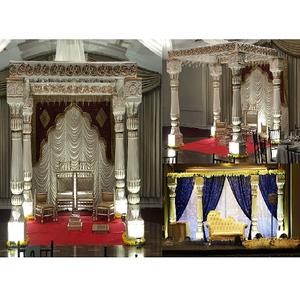 Merveilleux mariage indien Lotus blanc Mandap mariage hindou moderne Mandap scène configuration élégance mariage décor faible coût Mandap USA - Product Image 1