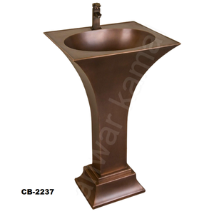 การออกแบบที่ทันสมัยที่ขายดีที่สุดจับตาทองแดงโบราณบานทองแดงเรียบอ่างล้างจานฐาน - Product Image 1