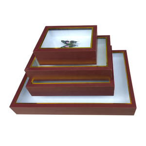 Couvercle en verre transparent de différentes tailles boîtes entomologiques en bois <span class=keywords><strong>boîte</strong></span> <span class=keywords><strong>d</strong></span>'affichage papillon insecte plâtré avec un tissu de reliure - Product Image 2