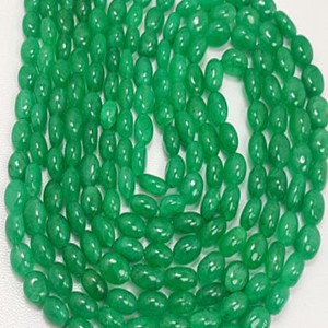 ทำด้วยมือคุณภาพสูง6-10มม. ลูกปัดโอนิกซ์สีเขียวหินกึ่งเรียบสำหรับทำเครื่องประดับ - Product Image 6