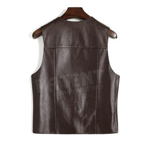 Chaleco de cuero personalizado para hombre, chaqueta de cuero hecha a la venta, precio barato - Product Image 2