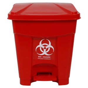 Blue Rectangular Plastic Bio-Hazard Waste Bin with Foot Pedal for Medical use - Product Image 3