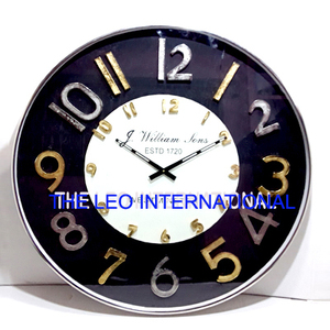 Simple Design Home Decorative <b>Silent</b> Round Stainless Steel Frame Modern Nordic <b>Wall</b> <b>Clocks</b> Circular Pattern - Product Image 6