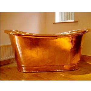 Bañeras y bañeras de hidromasaje de latón pulido en el interior de acero inoxidable grande Producto de baño antiguo - Product Image 2